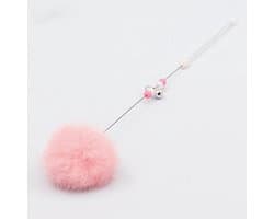 Speelgoed Snoepkleurige Kleine Haarbal Plagen Kat Stok Kleur Konijn Haar Plagen Kat Staaf Bel Voor Kat Speelgoed Fairy Stok