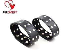 Set van 2 Lederen banden - Outfit leer - Bovenarm - One size - Bicep strap - armband