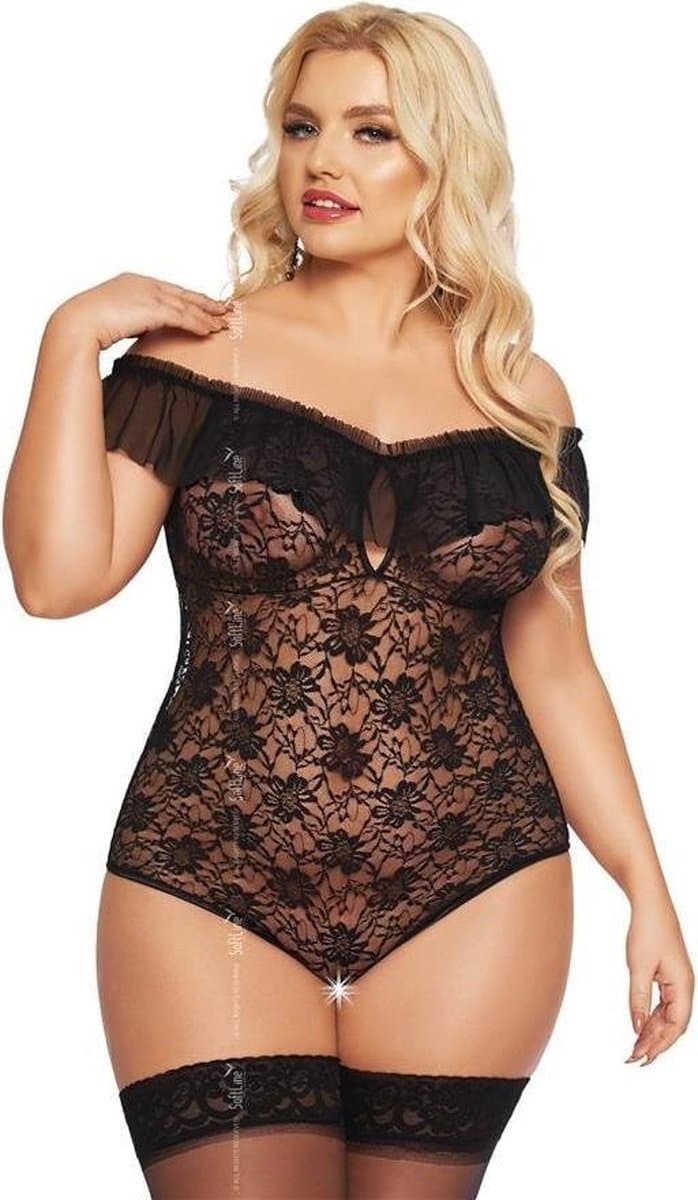 Softline Kamila - Erotische Body - Zwart - XXL — afbeelding 1