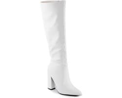Dames Laarzen - Kniehoge Laars - Mode Statement - Puntige Neus - Hoge Hak