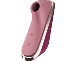 Satisfyer Traveler Battery-Line | luchtdrukvibrator | stille clitorisstimulator voor onderweg | 11 luchtdrukprogramma's | werkt op batterijen | waterdicht IPX7 | seksspeeltje voor vrouwen