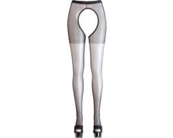 Cottelli Collection – Erotische Kousen met Open Kruis Ontwerp voor een Toegankelijk Seksuele Benadering – Maat L/XL - Zwart