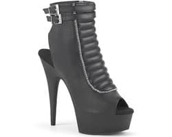 Pleaser - DELIGHT-600-18 Plateau Laarzen - US 7 - 37 Shoes - Zwart