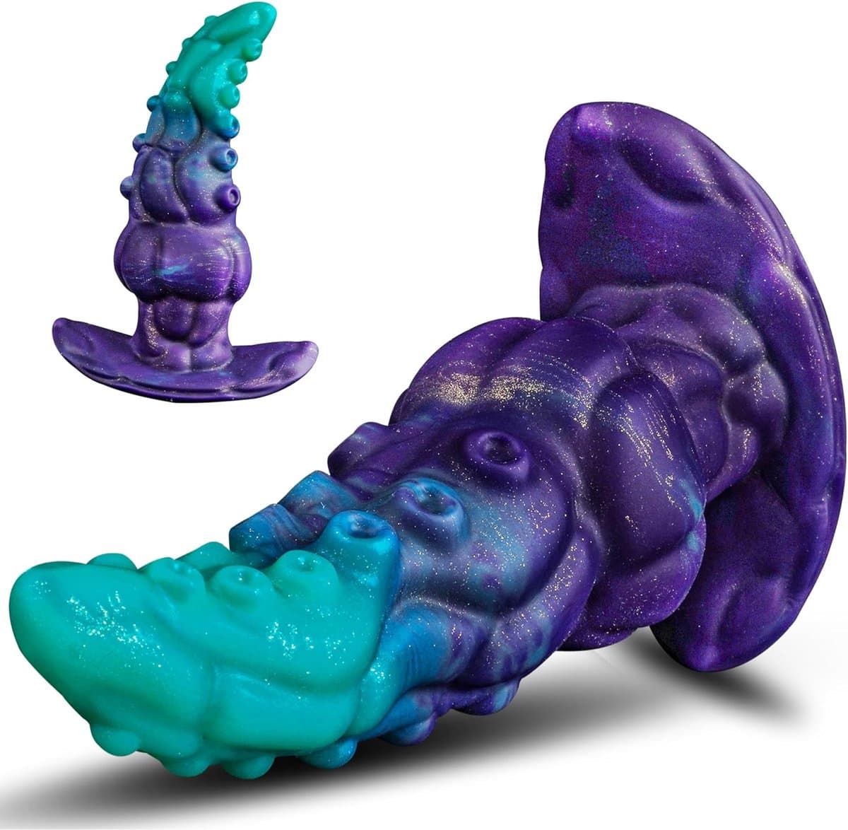 Tentacle Dildo - 16,5 Cm - Buttplug - Tentakel Dildo - XXL Dildo Extra Dik - Fantasy Dildo - Octopus Dildo - Siliconen - Paars - Discreet Verzonden — afbeelding 1