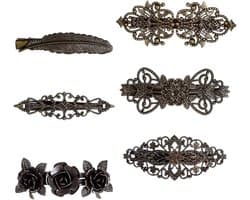 6 stuks retro Franse bloemenhaarspelden vintage metalen haarspeldjes bloemenhaarspelden voor vrouwen
