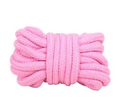 Zeloria Bondage Touw 10 Meter – Zacht Katoenen Bondage Rope 8 mm – Shibari Touw – BDSM Touw – Roze