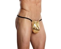Geel String Kunstleder Onderbroek XS S M L XL Comfortabel en Stijlvol