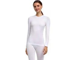 Dames Top van onderlaag Maximum Warm Round Neck W L/s Sh functioneel materiaal sneldrogend 1 stuk, Wit White 2860 Trend, S