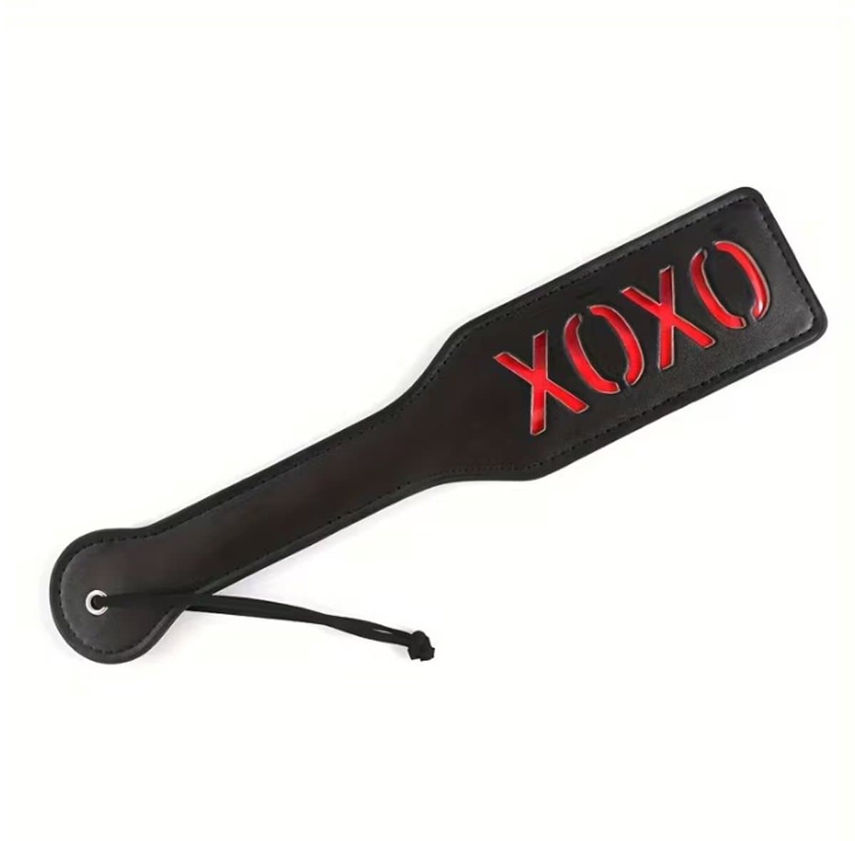 Spanking paddle -Spanking Paddle XOXO - SM attribuut - Hoogwaardig kwaliteit - Voor volwassenen - Zwart - Kunststof - Spannend voor koppels - Sex speeltjes - Sex toys - Makkelijk in gebruik - Erotiek - Bondage - Sexspelletjes voor mannen en vrouwen — afbeelding 1
