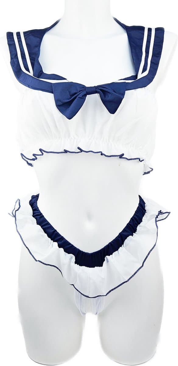 BamBella ® Sexy Cosplay Rollenspel kleding - Onesize - outfit dames Matrozen pak blauw — afbeelding 1