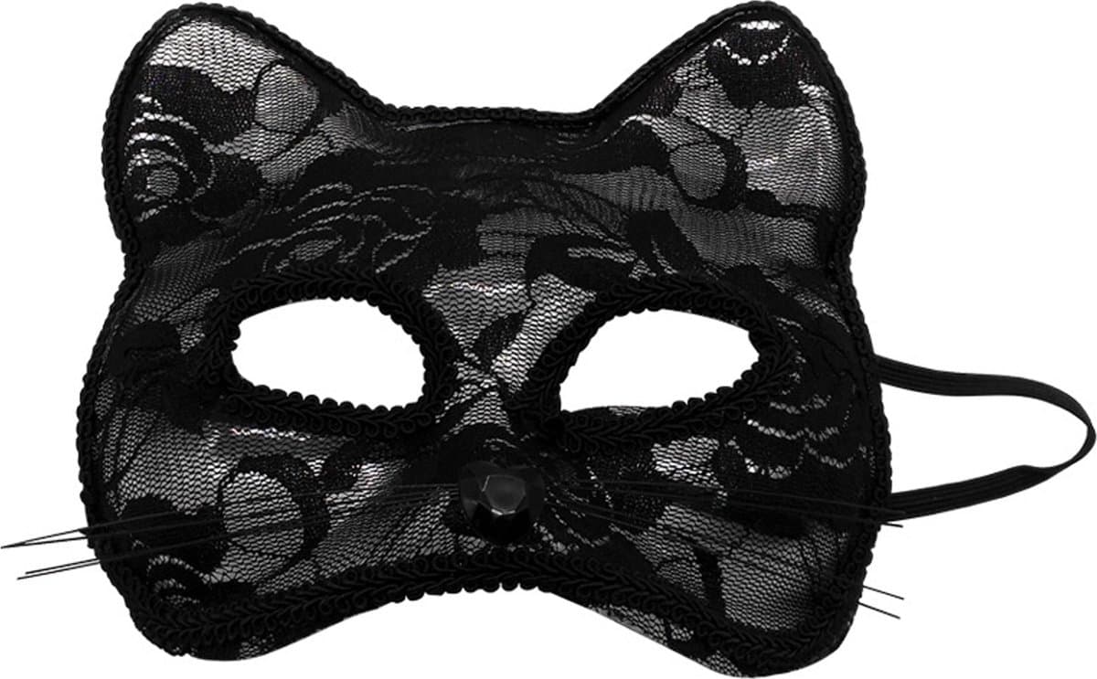 Vos Masker Dames - Verkleedkleding - Masquerade Masker -Gemaskerd Bal - Galamasker - Zwart — afbeelding 1