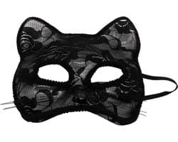 Vos Masker Dames - Verkleedkleding - Masquerade Masker -Gemaskerd Bal - Galamasker - Zwart