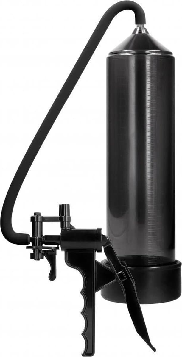 Pumped Elite Beginners Penis Pomp met Pistoolgrip Inclusief Siliconen Penisring - 30 cm - Zwart — afbeelding 1