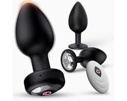 Lzwintrading - Buttplug Vibrator met Afstandsbediening - Vibrators voor Vrouwen & Mannen - Prostaat Stimulator - 3-Delige Siliconen Set - Butt Plug met 10 Vibratie Standen - Sex Toys voor Koppels - Anale Speeltjes - Vibrerende Buttplug - Anaal Dildo