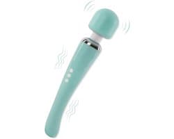 Wand vibrator groot | – Draadloze Magic Wand Vibrator – 20 Vibraties & 8 Snelheden – Stil, Waterbestendig & Oplaadbaar – Groen