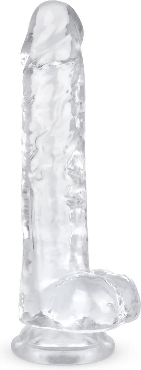 Jelly Dildo met ballen - 19 cm — afbeelding 1