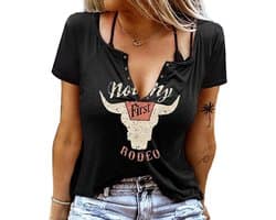 Dames T-Shirt Country Muziek Grafisch Zomer Top 'Smooth as Tennessee Whisky'