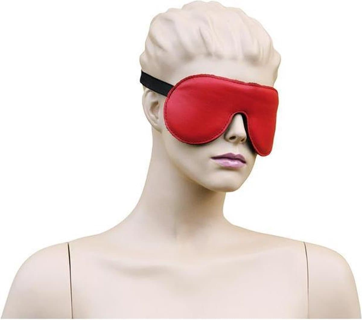 Leren Gevoerde Blinddoek - rood — afbeelding 1