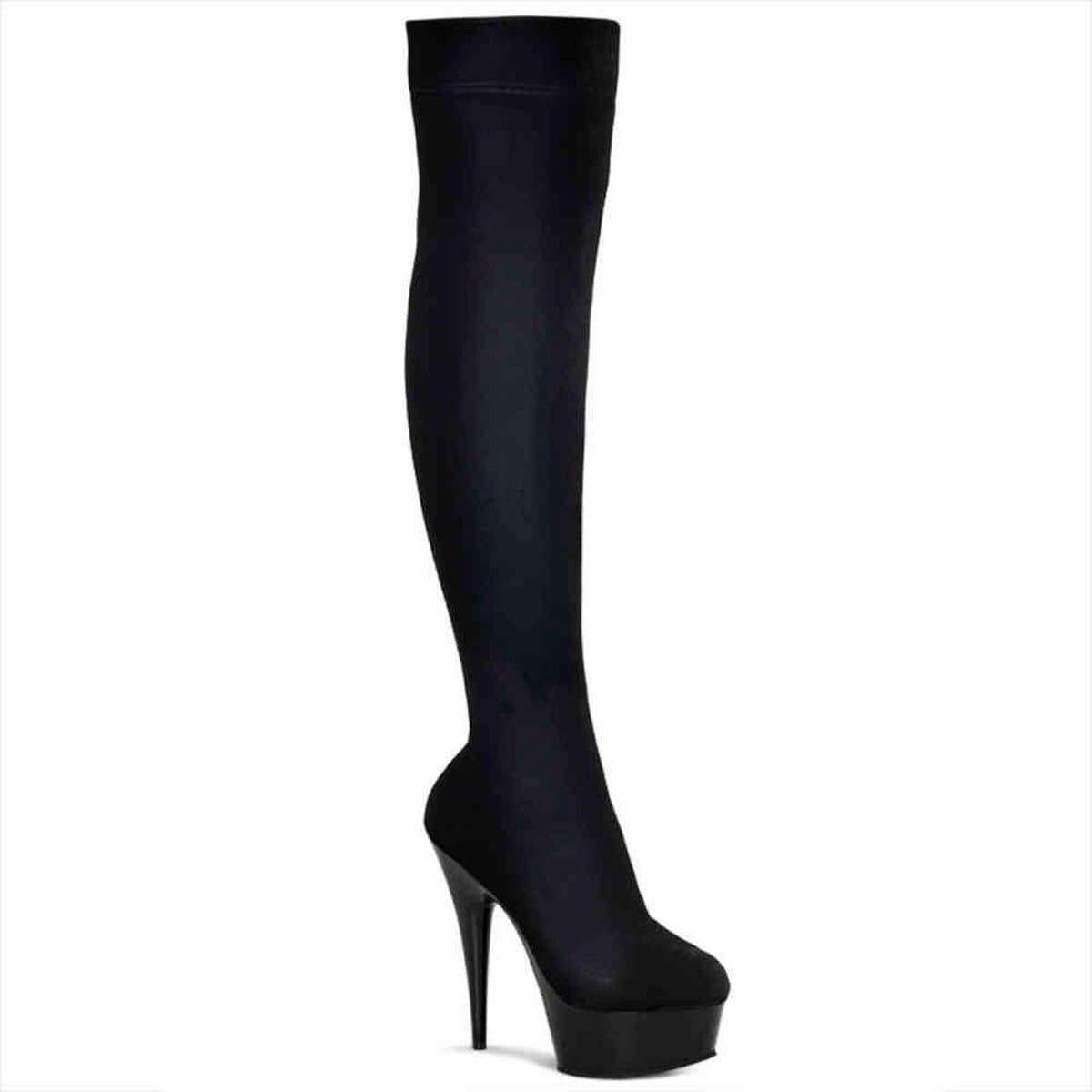 Pleaser - DELIGHT-3002 Plateau Laarzen - US 6 - 36 Shoes - Zwart — afbeelding 1
