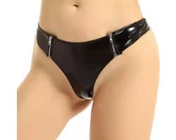 Afritsbare lederen slip vrouwen - Wetlook - Fetisj - BDSM string - Erotisch ondergoed - Seks - Sexy