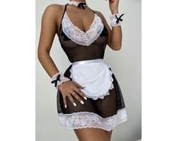 AMARANTA-4 piece sexy Maid Costume -Sexy Rollenspel- Maid kostuum maat S/M