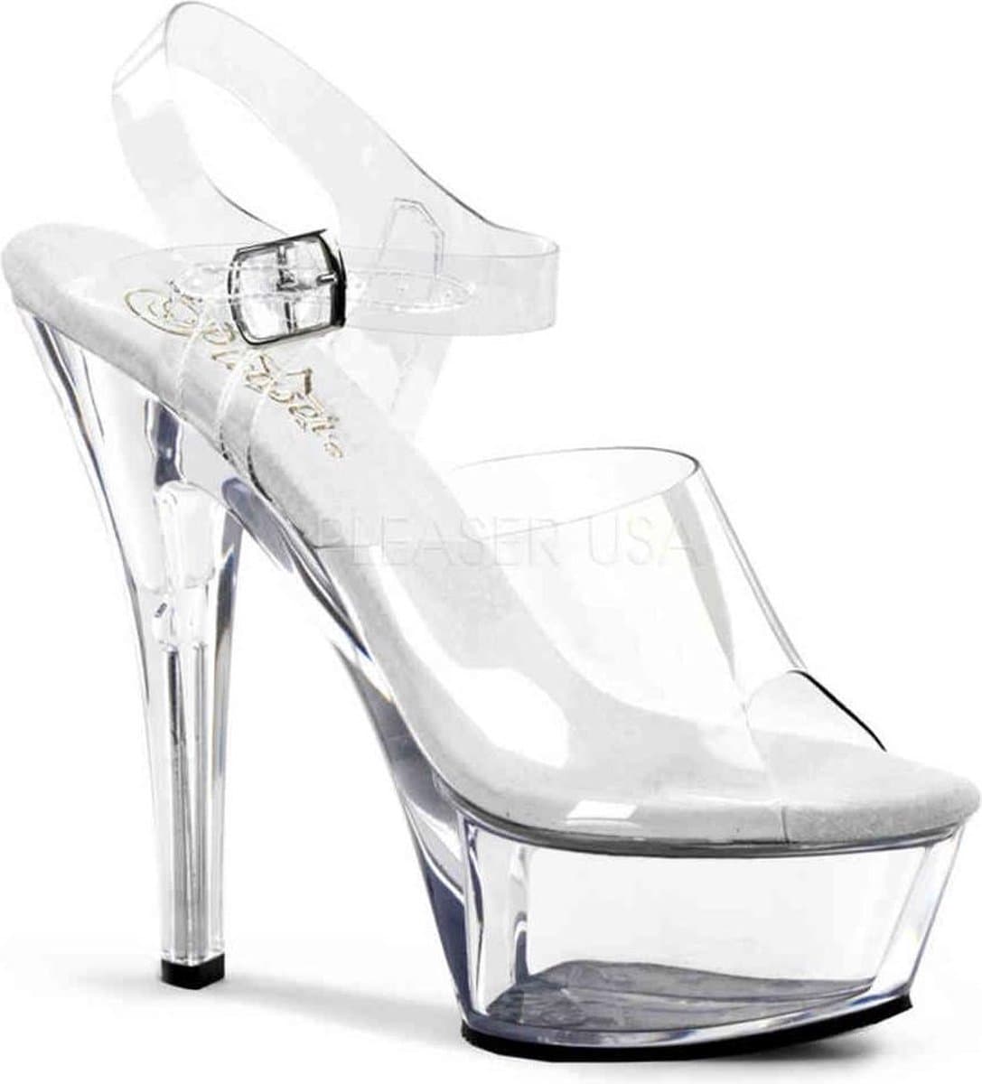 EU 36 = US 6 | KISS-208 | 6 Spike Heel P/F Sandal — afbeelding 1