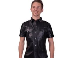 Mister B schapenleer politie shirt korte mouw large
