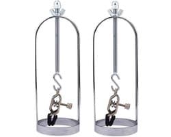 Nooitmeersaai - Tepelstretchers kooi met tepelklem - Metaal - Zilver - 285 gram