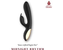 Midnight Rhythm – Vibrator voor Vrouwen – Rabbit Vibrator – Vibrator – Sex Toys voor Vrouwen – 10 Vibratiestanden – USB-oplaadbaar – Waterdicht – Zwart