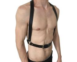 Bondage harnas heren - Spikes - One size - Schouders en middel - BDSM - Sexy