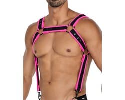 Cut4Men - Fetish Harnas - Tuigje - Neo - Roze/Zwart