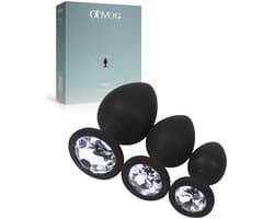 OHYES 3-Delige Siliconen Buttplug Set – Anal Butt Plug – Seks Toys voor Mannen & Vrouwen – Anale Seksspeeltjes - Buttplugs Anaal Speeltje met Diamanten