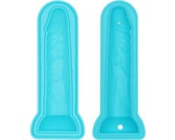 LoveToy - Siliconen IJsblokjesvorm - Realistische Penis - Blauw