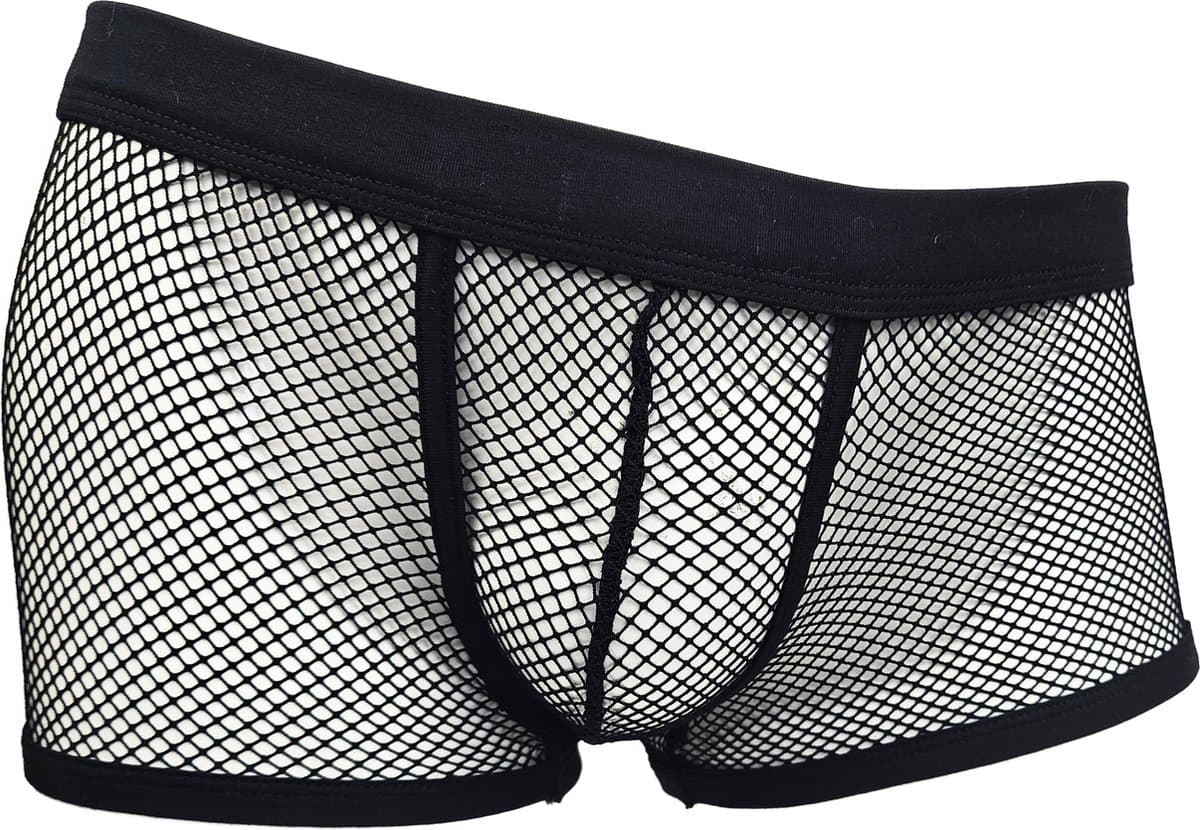 BamBella® Boxer short XL kant voor mannen - - doorzichtig Erotische Sexy Lingerie Heren - Zwart mannen ondergoed slip — afbeelding 1