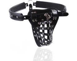 vscnovelty® Fetish - BSDM - Kuisheidsgordel voor heren, met rooster - PU leder