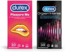 Durex - 20 stuks Condooms - Pleasure Me 1x10 stuks - Orgasm Intense 1x10 stuks - Voordeelverpakking