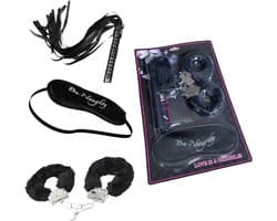 BDSM bondage Set - SM Handboeien - Doe Dobbelsteen - Zweep / Veer / Zweepje - Bondageset - Erotische Blinddoek - Oogmasker - Zweep - Sex Toys - Seksspeeltjes Voor Koppels - Handcuffs - Bondage Sex Seks - 3-delig