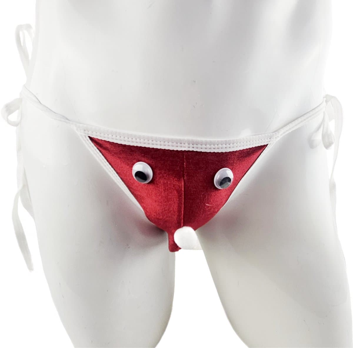 BamBella ® - string bongage - maat Onesize S M L - Sexy slip erotische onderbroek valentijnsdag kerst rood groen doorzichtig rollenspel kleding voor mannen — afbeelding 1