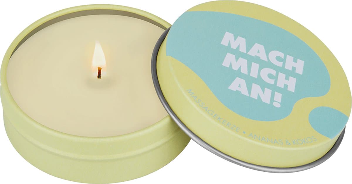 Massage kaars ananas + kokosnoot "MAKE ME ON !" — afbeelding 1