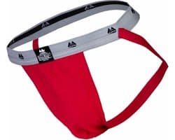 MM Sports The Original Swimmer/Jogger Jockstrap 1 inch Red - MAAT S - Heren Ondergoed - Jockstrap voor Man - Mannen Jock