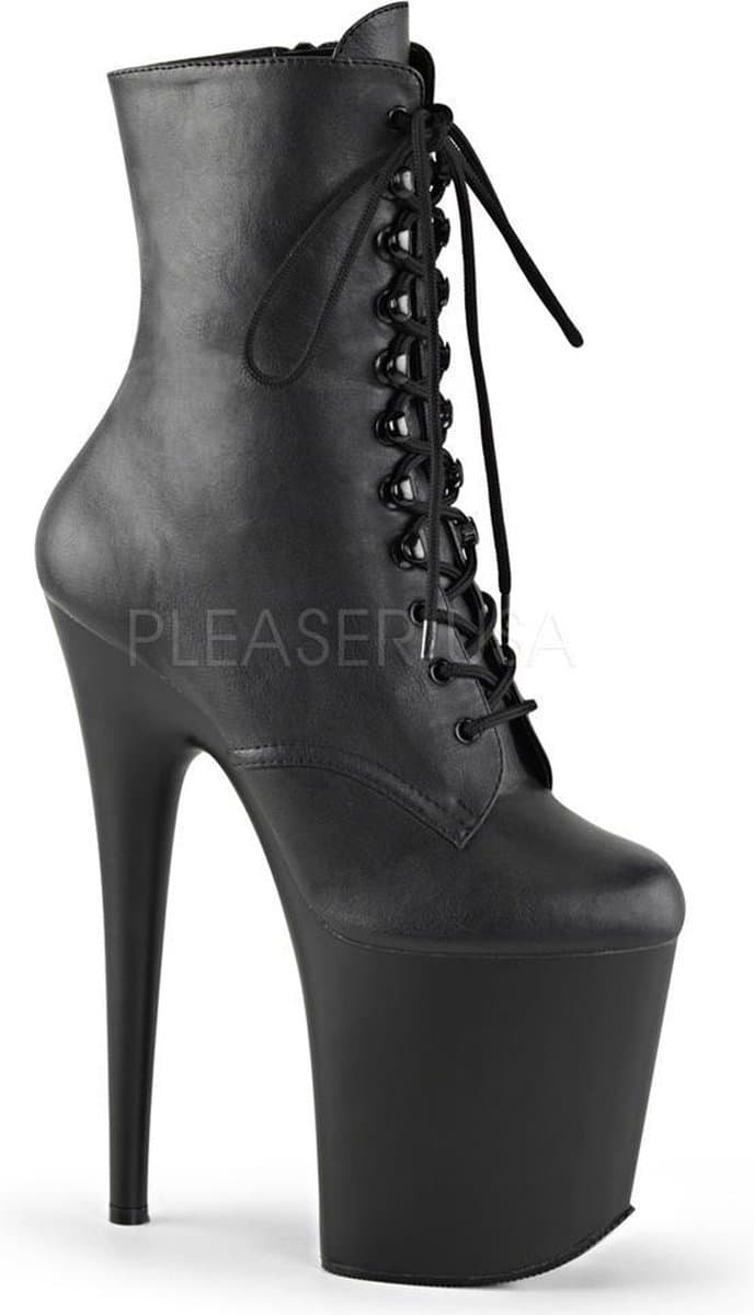 Pleaser - Flamingo-1020 Plateau Laarzen, Paaldans schoenen - Paaldans schoenen - 39 Shoes - Zwart — afbeelding 1