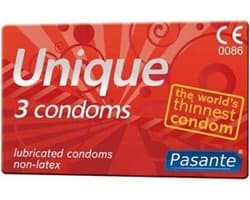 Pasante Unique Latex Vrij - 3 stuks - Condooms