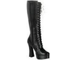 Pleaser - ELECTRA-2020 Kniehoge laarzen - US 12 - 42 Shoes - Zwart