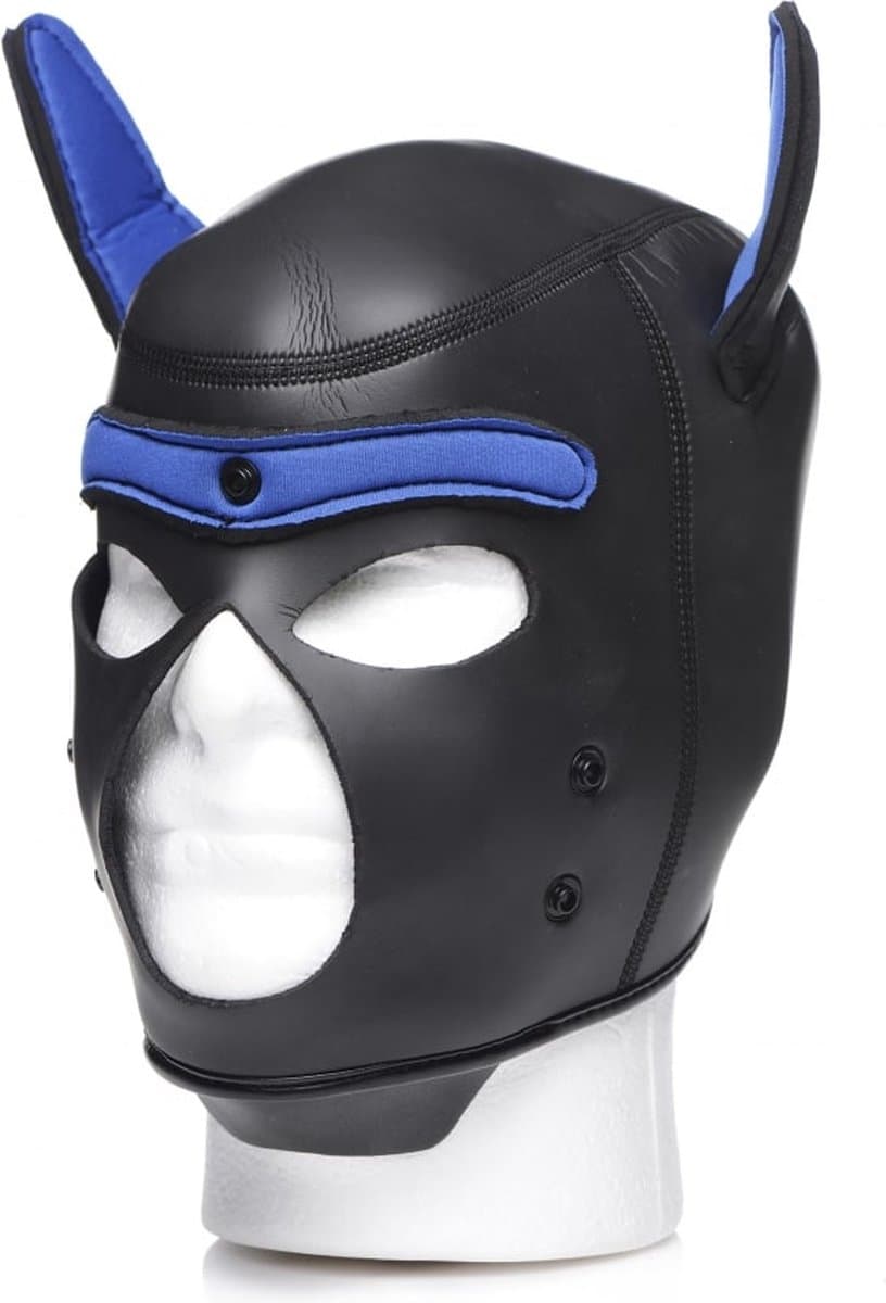 Neoprene Puppy Hood - Black and Blue — afbeelding 1