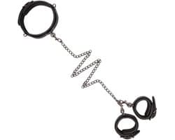 Handboeien met halsband - Kunstleer