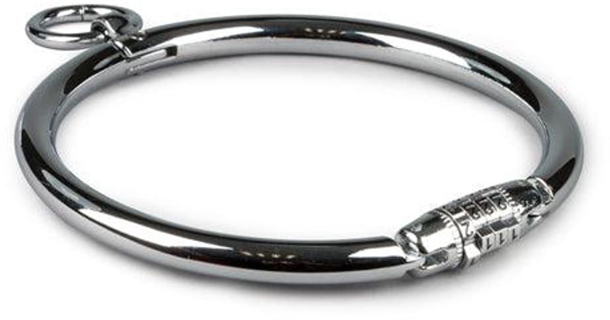 Black Label - Stalen Collar met Cijferslot - Zilver M — afbeelding 1