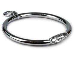 Black Label - Stalen Collar met Cijferslot - Zilver M
