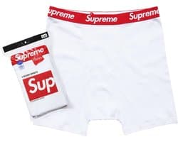 Supreme Hanes Boxer Briefs (4 Pack) White