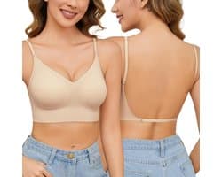 Naadloze Beha met Diepe V-hals en Blote Rug voor Dames | Comfortabele Bralette