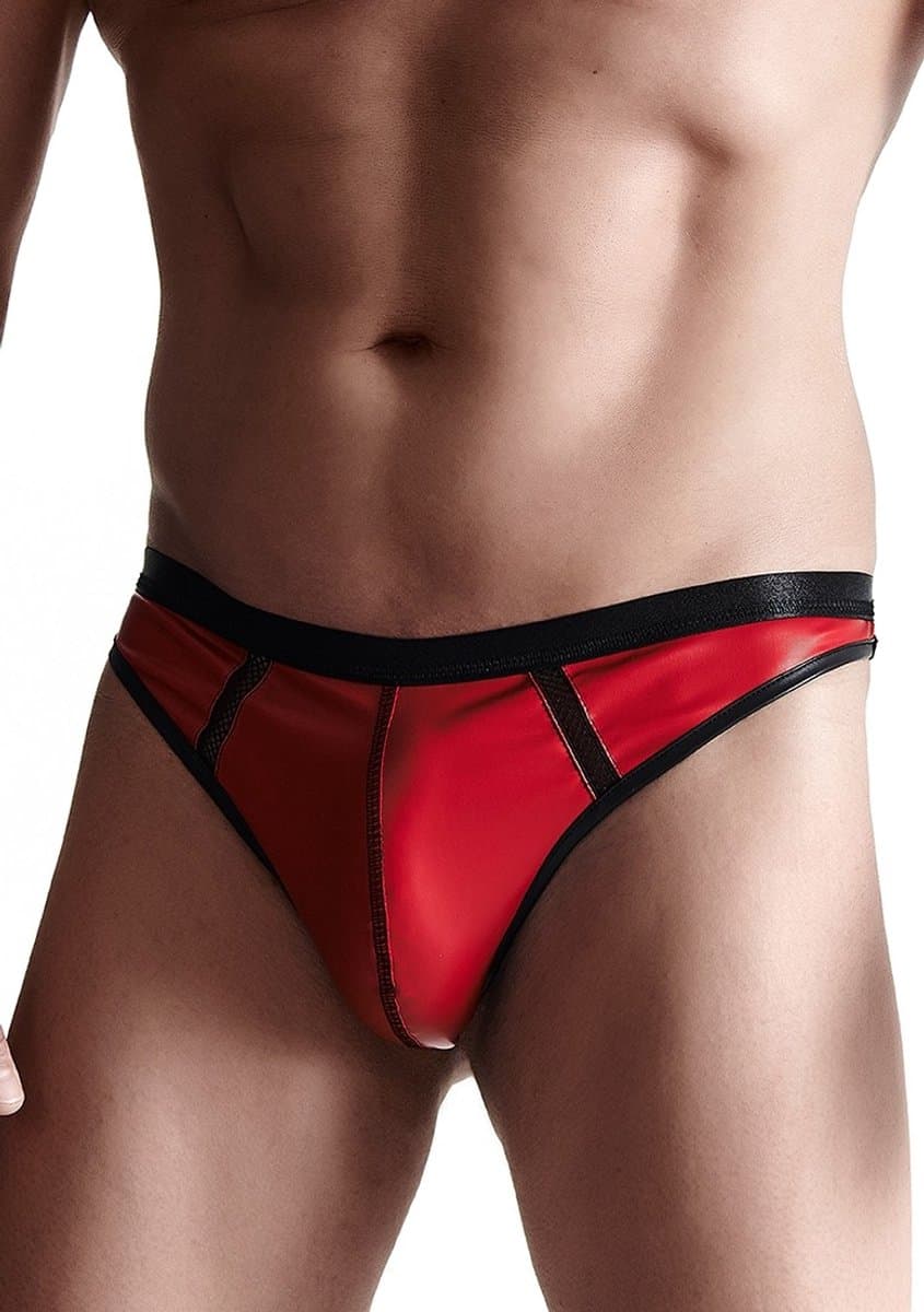 LINGERIE OUTLET Wetlook Men's Thong red S — afbeelding 1